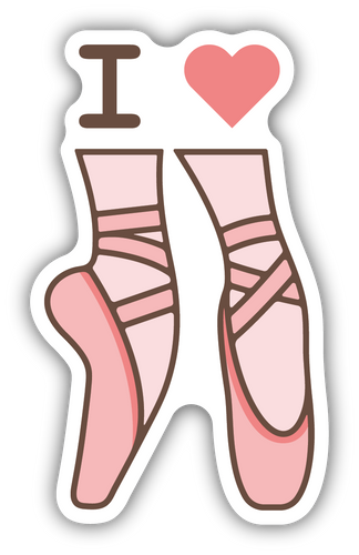 I Love Ballet Sticker
