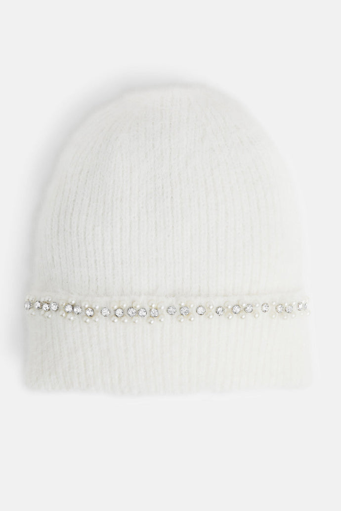 Winter Glitz Beanie - Winter White