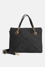 Belle Quilted Tote - Black