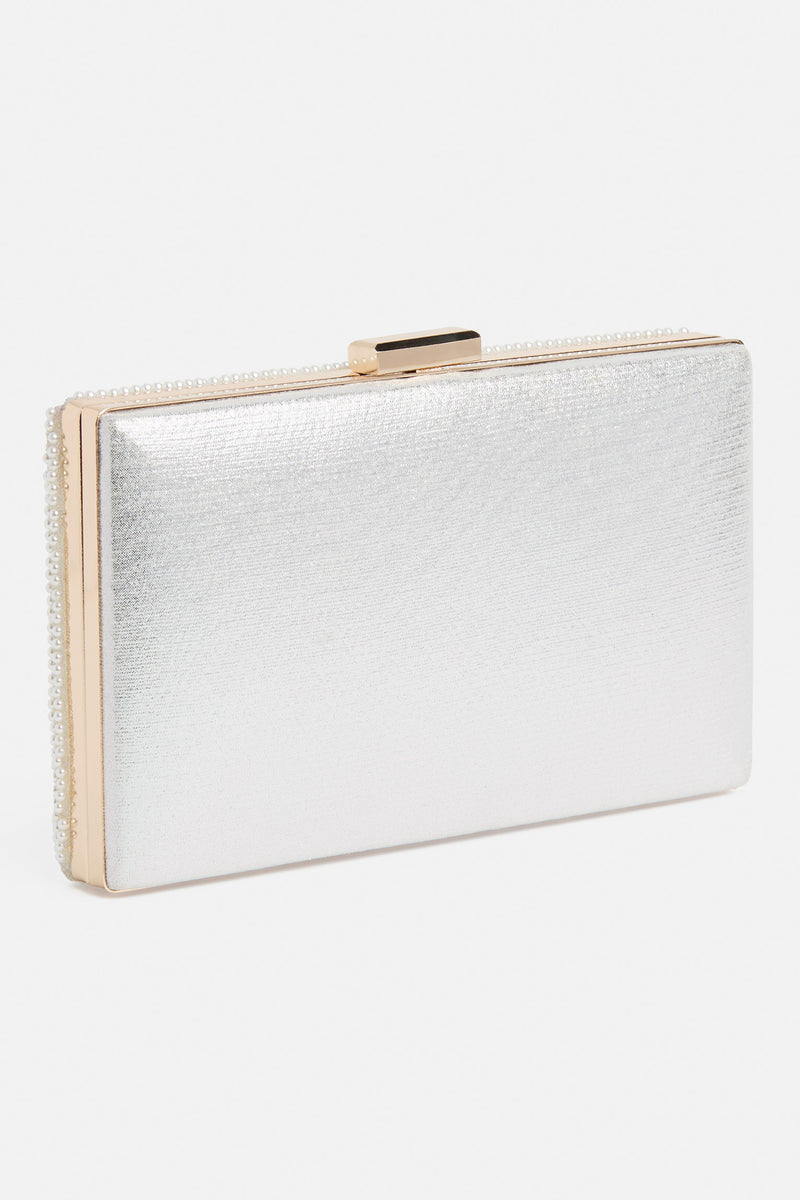 Penelope Pearl Clutch - White