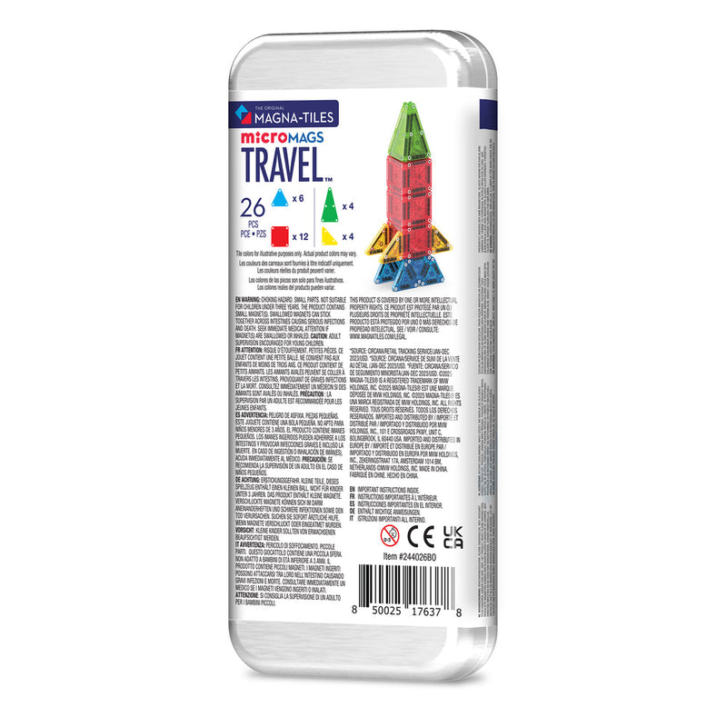 Magna-Tiles microMAGS Travel 26 Piece Set