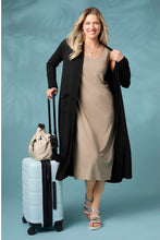 Soft Landing Long Sleeve Cardigan - Black