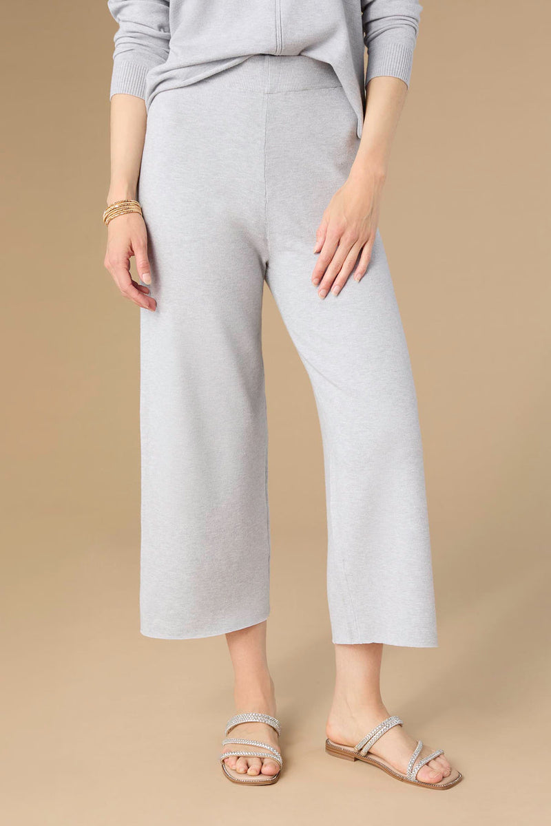 Lightweight Heavenly-Luxe Crop Bottom - Light Heather Grey