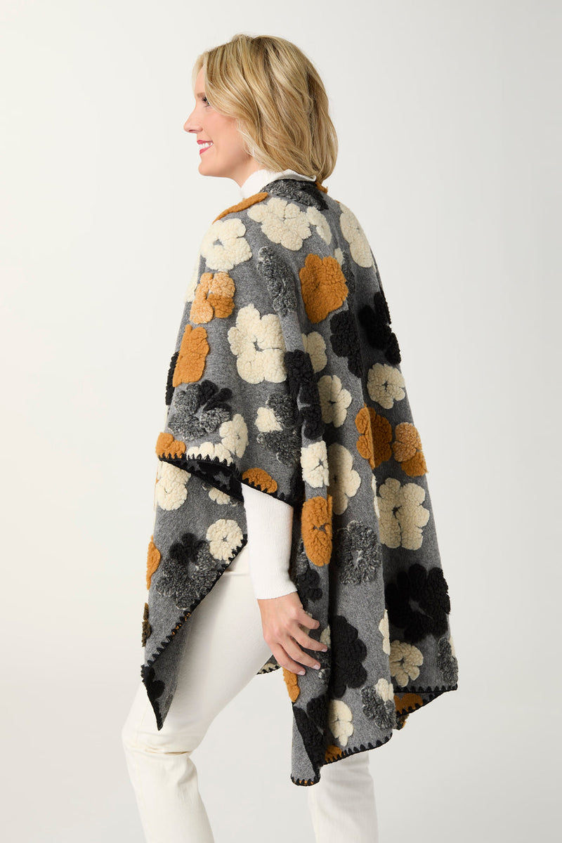 Flores Wrap - Grey/Ginger/Cream
