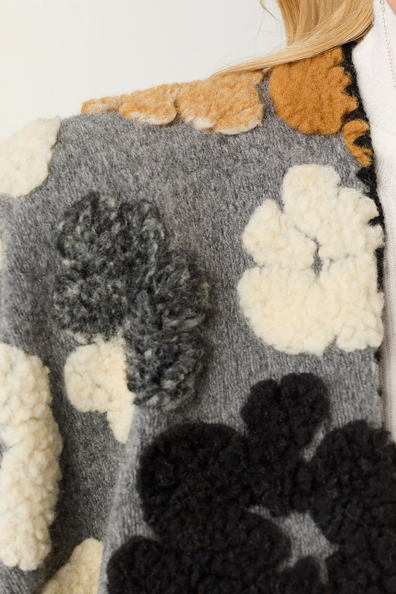 Flores Wrap - Grey/Ginger/Cream