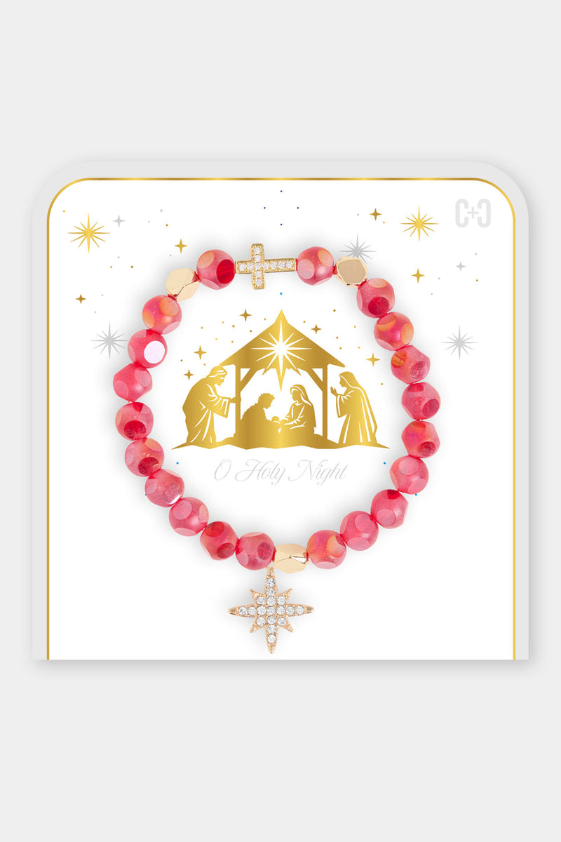 O Holy Night Bracelet - Red/Gold