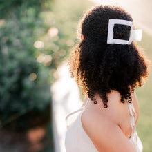 Square Flat Hair Clip | Coconut White