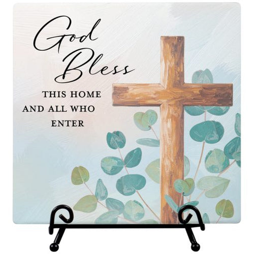 Bless This Home Easel Plaque