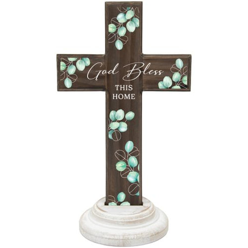Bless This Home Wood Composite Cross