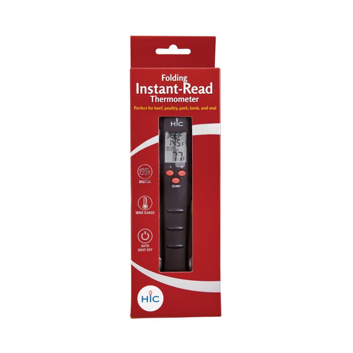HIC Roasting Folding Instant-Read Digital Meat Poultry Turkey Grill Thermometer