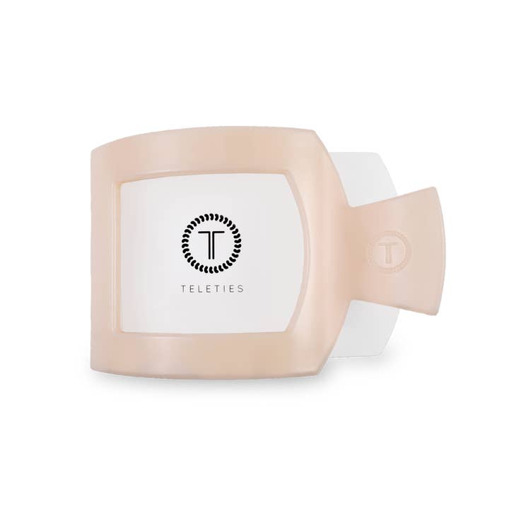 Square Flat Hair Clip | Almond Beige