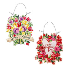 Happy Valentine's Day Floral Wreath/ Spring has Sprung Double Sided Estate Door Decor