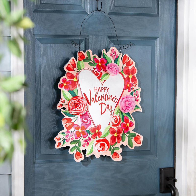 Happy Valentine's Day Floral Wreath/ Spring has Sprung Double Sided Estate Door Decor