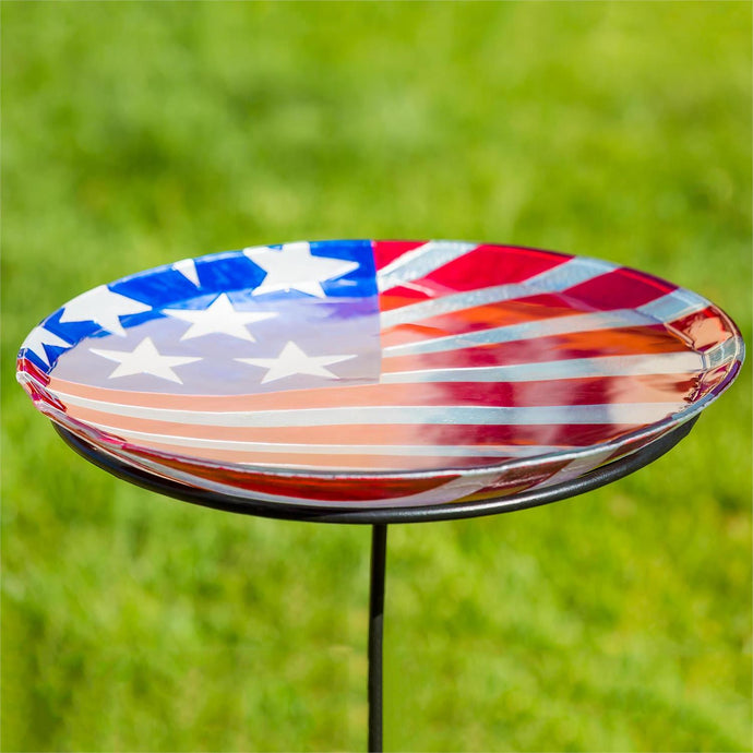 American Classic Birdbath, American Flag