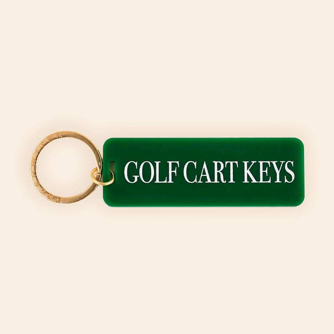 Golf Cart Keys Rectangle Keychain