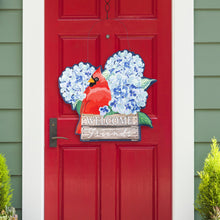 Hydrangea Cardinal/ Sunflower Cardinal Double Sided Estate Door Décor