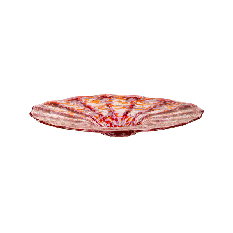 GID Glass Bird Bath, 15"H, Pink