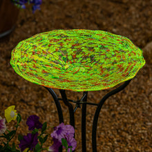 GID Glass Bird Bath, 15"H, Yellow
