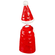 Christmas Vacation Garden Statue, LED Resin Statue, Santa with Hat, 26"H