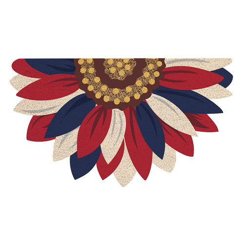 Patriotic Sunflower Shaped Coir Mat