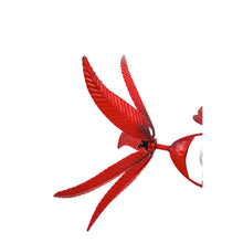 Solar Songbird Metal Wind Spinner with Glass Orb, Cardinal