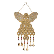 Season to Sparkle Wind Chime, Metal Gold Angel