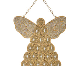 Season to Sparkle Wind Chime, Metal Gold Angel