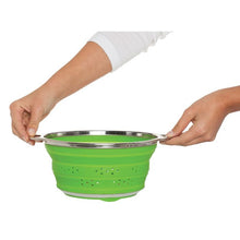 HIC Kitchen Collapsible Colander, Silicone, 9.5in