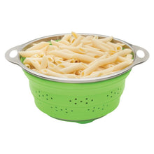 HIC Kitchen Collapsible Colander, Silicone, 9.5in