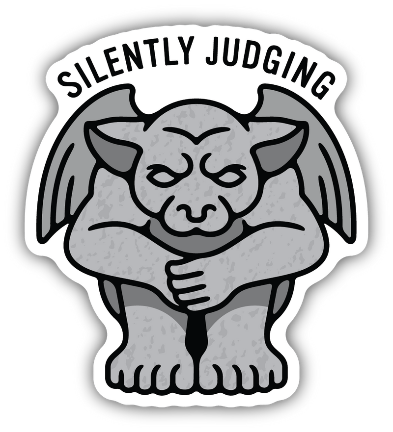 Silently Judging Gargoyle Sticker