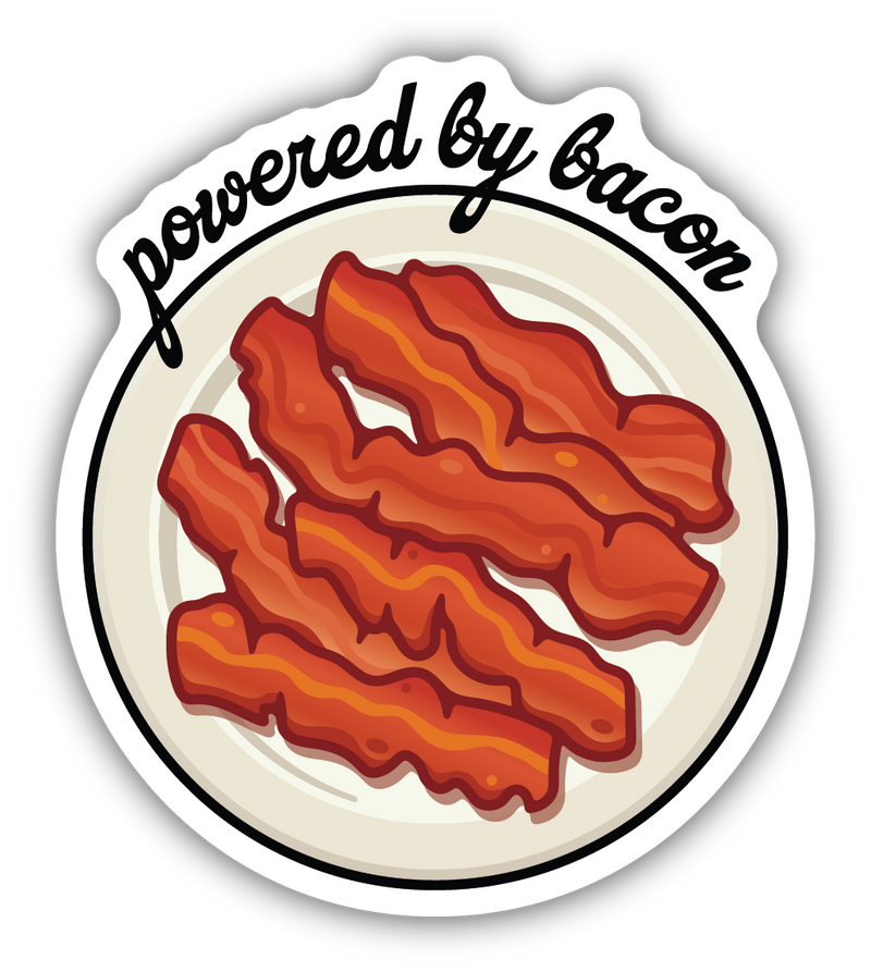 Powered By Bacon Sticker