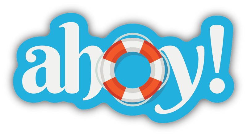Ahoy Life Ring Sticker