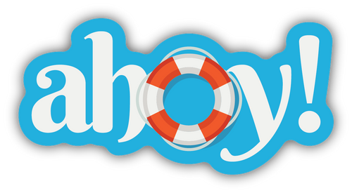 Ahoy Life Ring Sticker