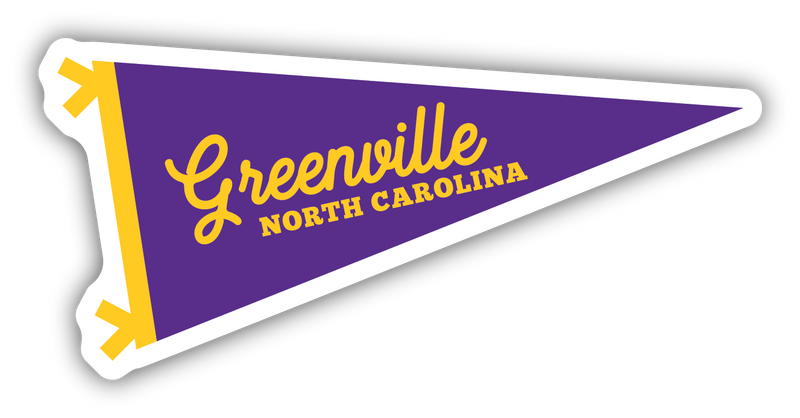 Greenville North Carolina Pennant Sticker