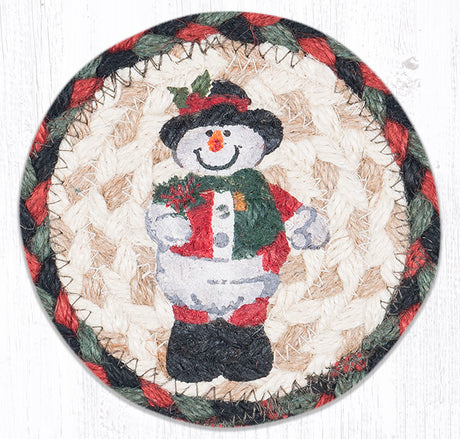 Snowman in Top Hat Coaster