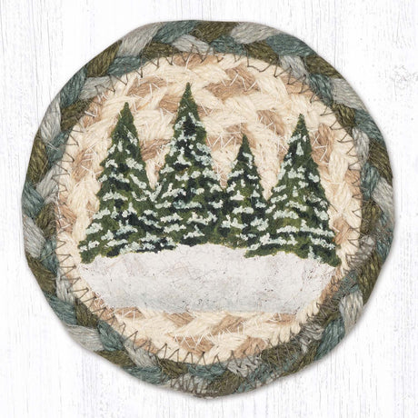 Holiday Village Trees Coaster