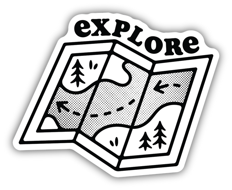 Explore Map Sticker