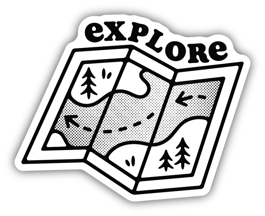 Explore Sticker Tranparent Explore Map Sticker – Howell's Mercantile