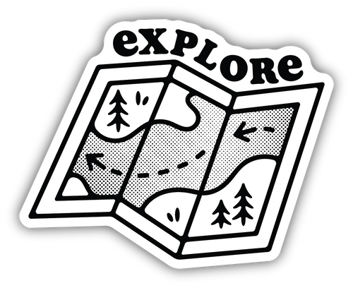 Explore Map Sticker