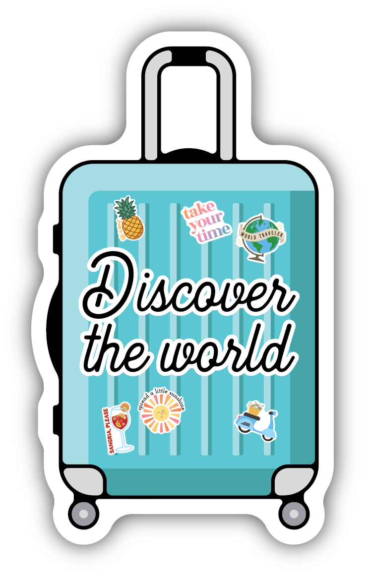 Discover The World Suitcase Sticker