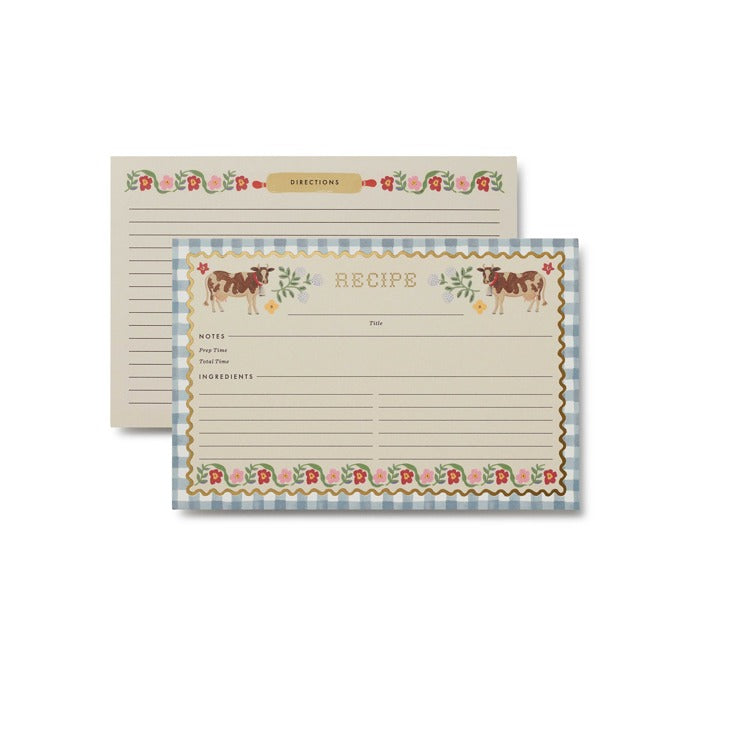 Pack of 12 Home Sweet Home Recipe Cards