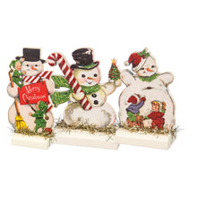 Retro Snowmen Stand Up Set