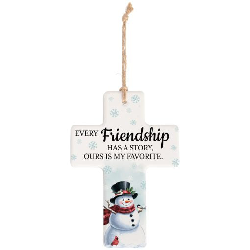 Friendship Christmas Cross Ornament