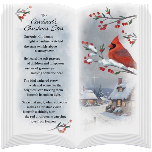 Cardinal’s Wish Book Easel Plaque