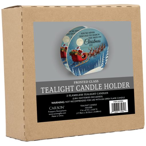 Santa Skies Tealight Candle Holder