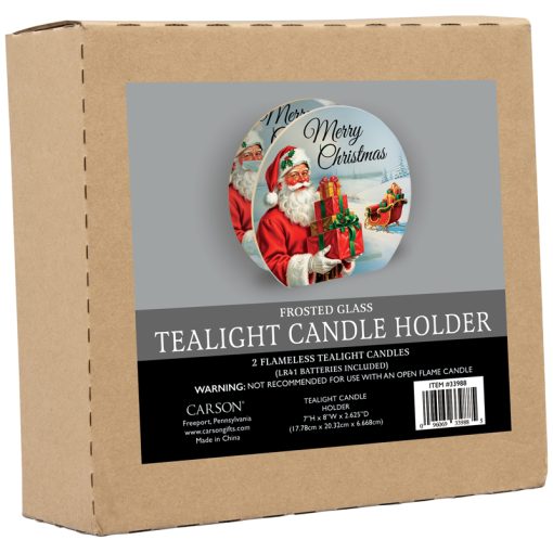 Merry Santa Tealight Candle Holder