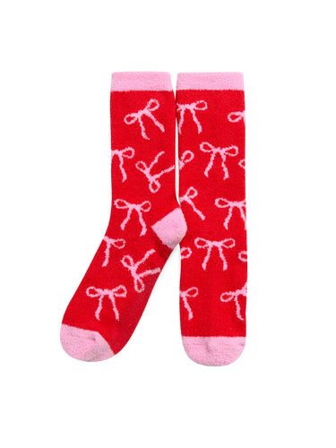 Bow Socks, Red