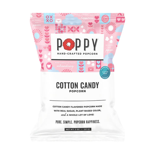 Poppy Hand-Crafted Popcorn | Cotton Candy Snack Bag