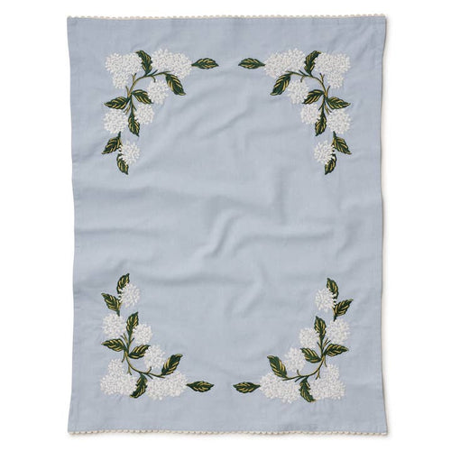 Rifle Paper Co. | Hydrangea Embroidered Tea Towel