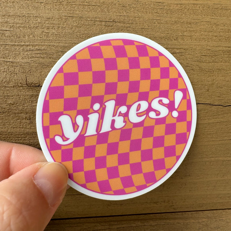 Yikes Checkerboard Sticker